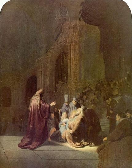 Rembrandt Peale Simeon in the temple oil painting picture